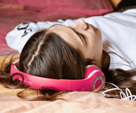 Parent supporting teen with period routine