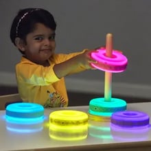 TTS Sensory Stacking Glow & Texture Discs 5pk